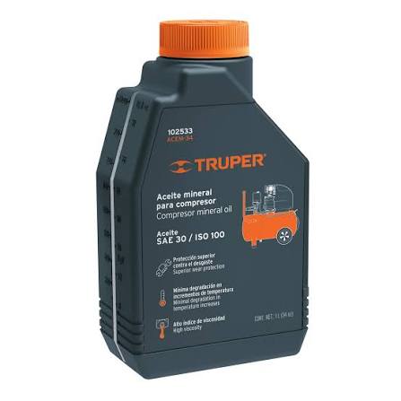 ACEITE P/COMPRESOR DE TALLER SAE 30W  ( PURE GUARD ) (TRUPER 102533 ) (946LT = 32 ONZ = 1 LT )